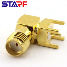 STA 90degree Right angle SMA Female Through Hole PCB Mount connector